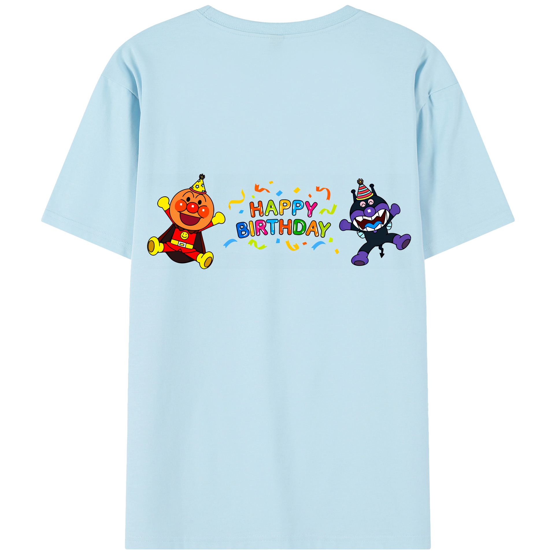 （画像用） アンパンマン Anpanman 綿100％半袖Tシャツ（背面プリント）